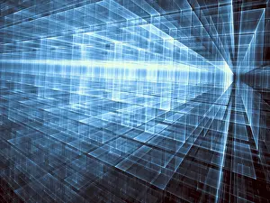 Digital Abstract Illustration Prints: Abstract Sci-Fi Print - Digital Art Background