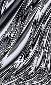 Fractal Art Prints: Abstract waves and folds - computer-generated image