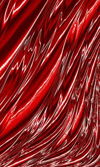 Digital Abstract Illustration Prints: Abstract Waves and Folds Print - Fractal Art Background