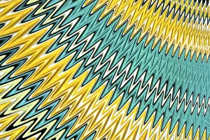 Fractal Geometry Design Prints: Abstract zigzag background - computer-generated image