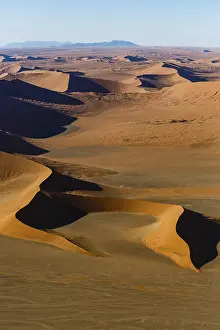 Namibia Aerial View Prints: Aerial view, dune formation Devils Fork