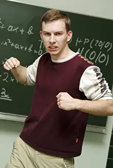 Angry Youth Prints: Aggressive schoolboy