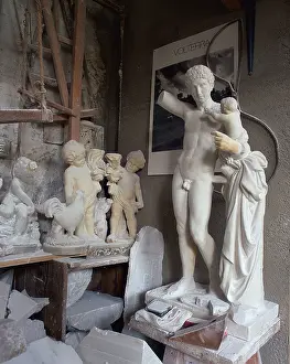 Prints of Alabaster workshop, figures of alabaster, Volterra, Tuscany, Italy Volterra Prints: Alabaster Workshop Print, Volterra, Italy