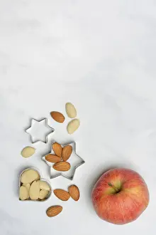 Natural Ingredients Prints: Almonds and biscuit cutters for biscuits