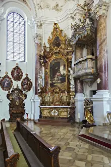 Central Europe Religious Building Photo Prints: Side altar and pulpit, St. Andreas