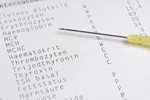 Blood Test Analysis Prints: Analysis of a blood test
