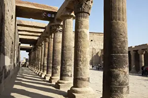 North African Historical Sites Prints: Ancient columns in the temple complex of Philae