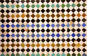 European Fortification Structure Prints: Ancient mosaic pattern at the Alhambra