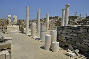 Ancient Greek Statues Prints: Ancient statues and columns, Cleopatra and Dioscorides