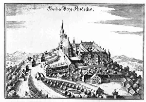 Bavarian Mountain Landscapes Prints: Andechs, Monastery and the Holy Mountain