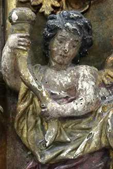 Deserted Church Interior Prints: Angel