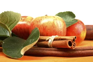 Close Up Fruit Photography Prints: Apples with cinnamon bars