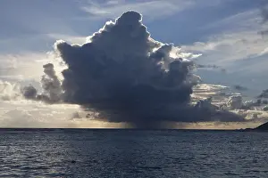 Indian Ocean Scenery Prints: Approaching thunderstorm clouds