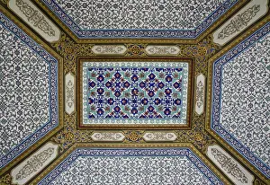 Western Asia Architecture Style Prints: Arabesques on the ceiling of Topkapi Palace