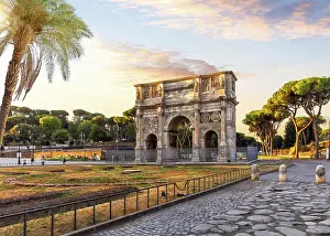 Historic Italian Architecture Prints: The Arch of Constantine by the Coliseum