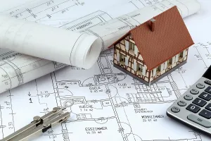 Residential Building Design Prints: An architect's plan for the construction of a new home
