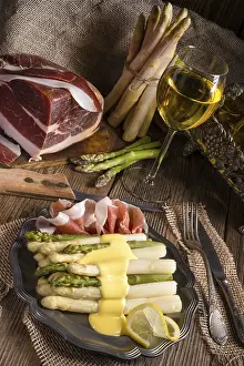 Asparagus With Ham Prints: Asparagus with ham