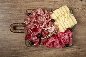Charcuterie Board Prints: Assorted meat, appetizer, prosciutto