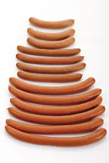 Studio Shot Of Sausages Prints: Assorted sausages