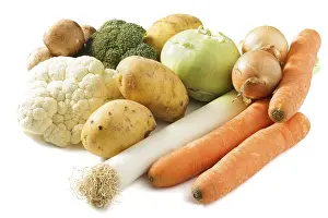 Close Up Vegetable Detail Prints: Assorted vegetables