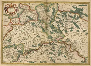 Central Europe Illustration Prints: Atlas, map from 1623, Saxoniae