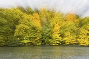 Blurred Motion Europe Prints: Autumn impression by the river