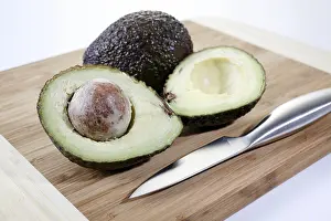 Exotic Fruit Prints: Avocado, halved