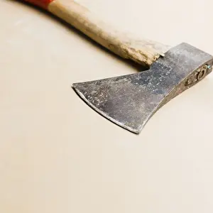 Raw Meat Preparation Prints: Axe placed table