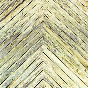 Old Wooden House Prints: Background with herringbone pattern of shabby