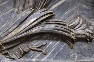 Uninhabited Building Facade Prints: The background image of the marble wall