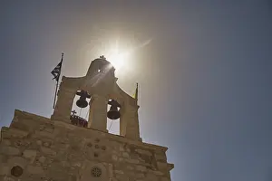 Balkan Peninsula Religious Buildings Prints: Backlight, sons behind bell tower
