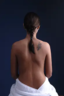Brown Haired Woman Prints: Backside