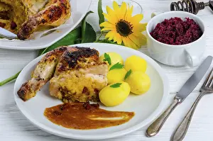 Bakery Products Prints: Baked chicken
