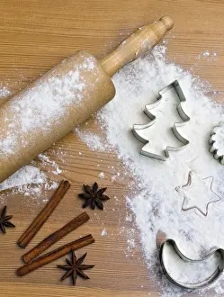 Christmas Biscuits Prints: Baking biscuits and biscuits during Advent