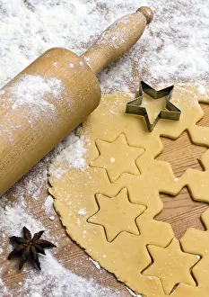 Christmas Cookie Preparation Prints: Baking biscuits and biscuits during Advent