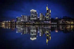 Main River Germany Prints: Banking district with Main river