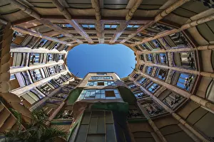Surrealism Prints: Barcelona Print: Casa Mila by Antoni Gaudi