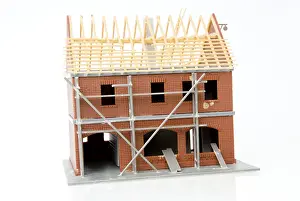 House Building Process Prints: Bare brickwork, model