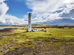 British Lighthouse Prints: Barns Ness Lighthouse from a drone
