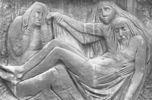 Michelangelo Buonarroti Masterpiece Prints: Bas-relief representing The Pity of Michelangelo
