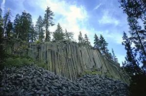 Basalt Rock Formations Prints: Basalt columns at Devils Postpile National Monument