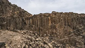 Volcanic Rock Formations Spain Prints: Basalt columns, Viewpoint of the columns