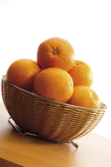 Fresh Oranges Prints: Basket of oranges