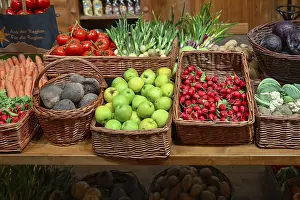 Healthy Nutrition Concept Prints: Baskets of fruit and vegetables