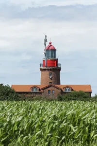 Uninhabited Baltic Sea Shore Prints: Bastorf lighthouse, lighthouse Buk