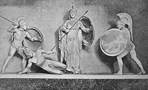 Homer's Iliad Illustration Prints: Battle for the corpse of Achilles