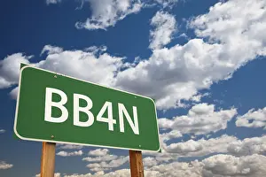 Cloudy Dramatic Sky Prints: BB4N, texting abbreviation for bye bye for now