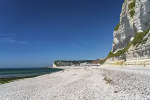 Western European Coastlines Prints: Beach and cliffs of Fecamp
