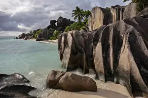 Dream Holiday Destination Seychelles Prints: Beach and granite rocks at Anse Source d'Argent