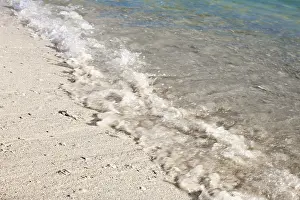 Coastline Scenery Prints: Beach sand and wave